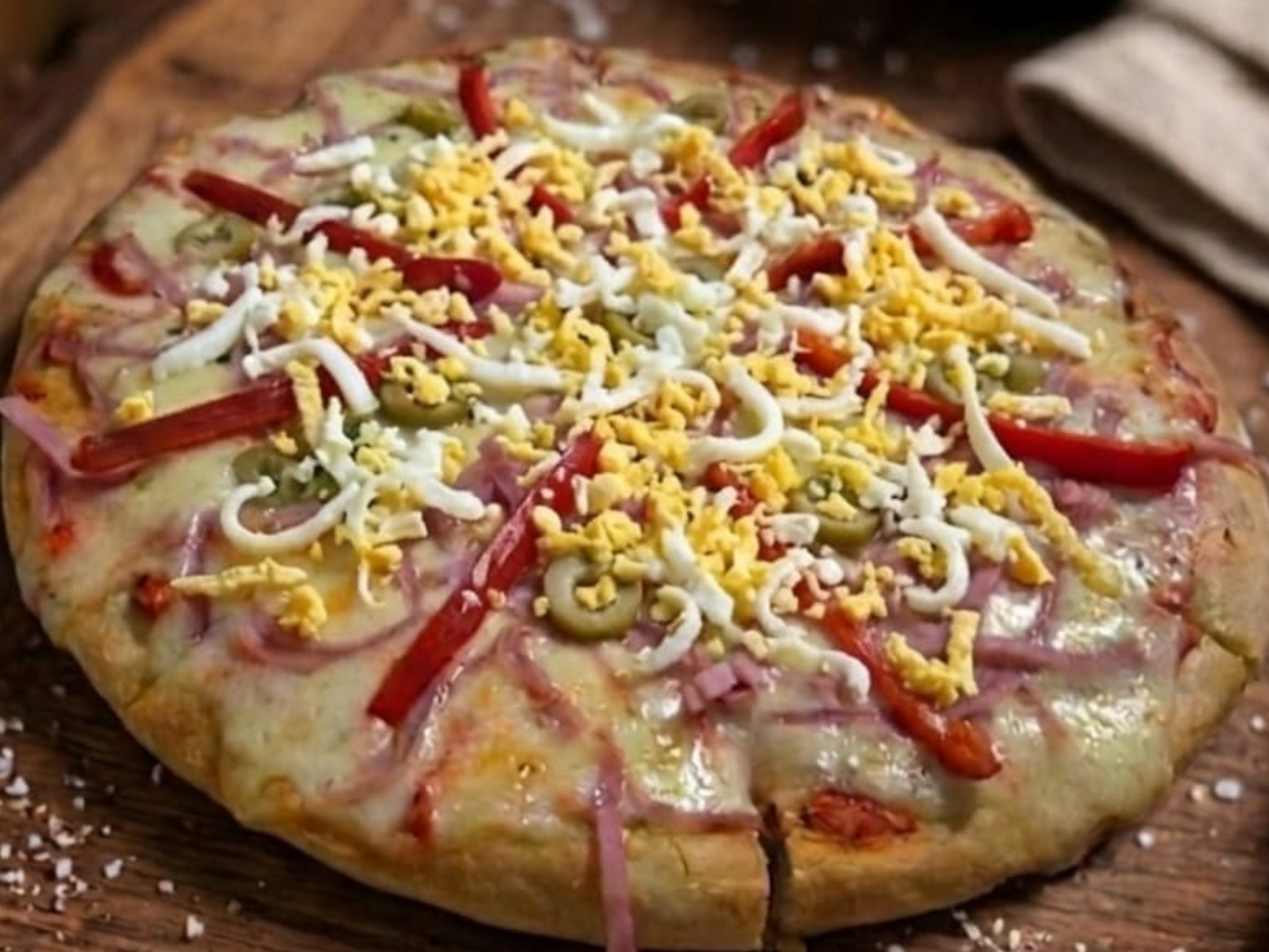 Pizza Especial con Huevo de Pizzeishon | Bialet Massé