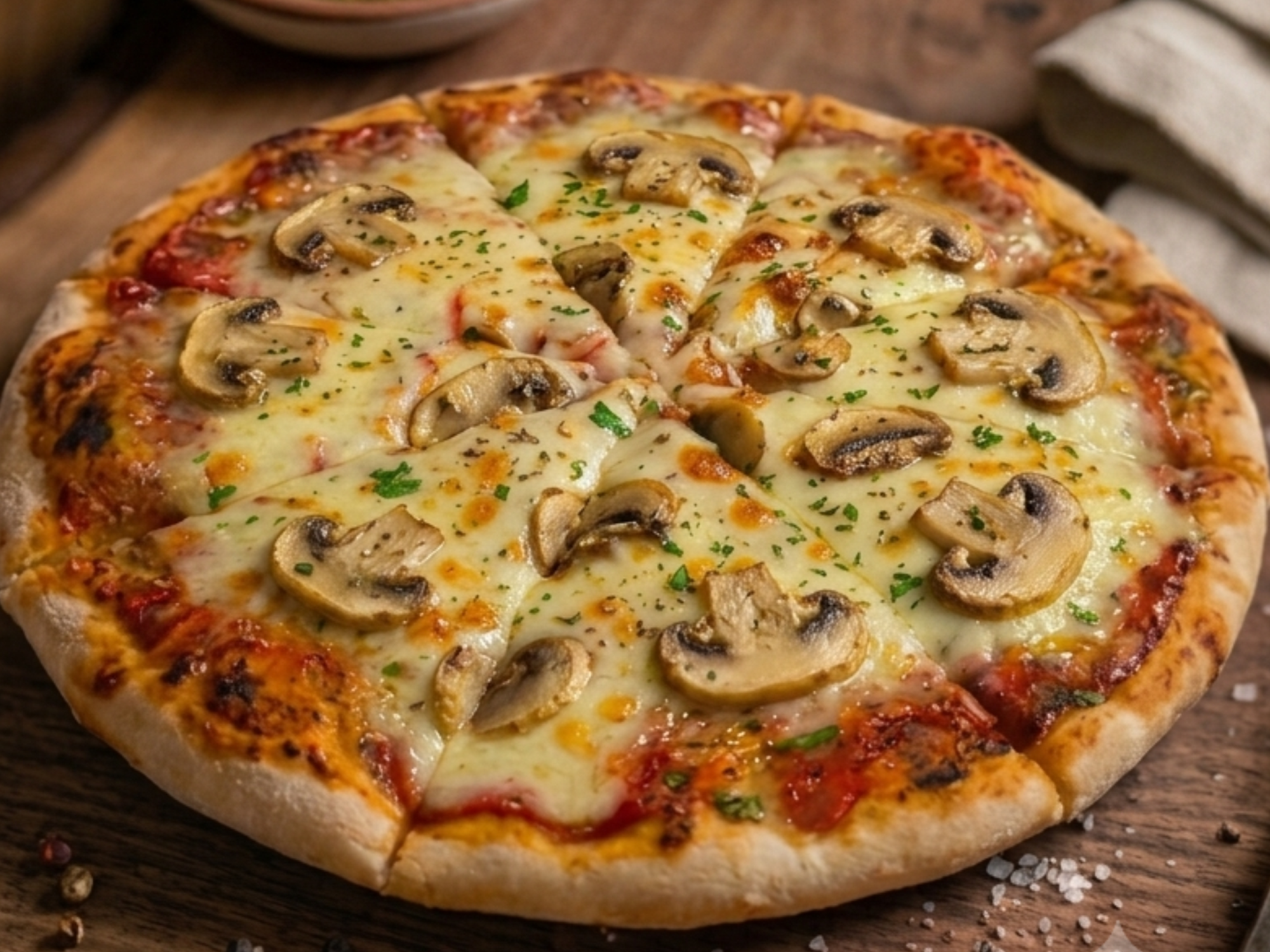 Pizza de Champiñones
