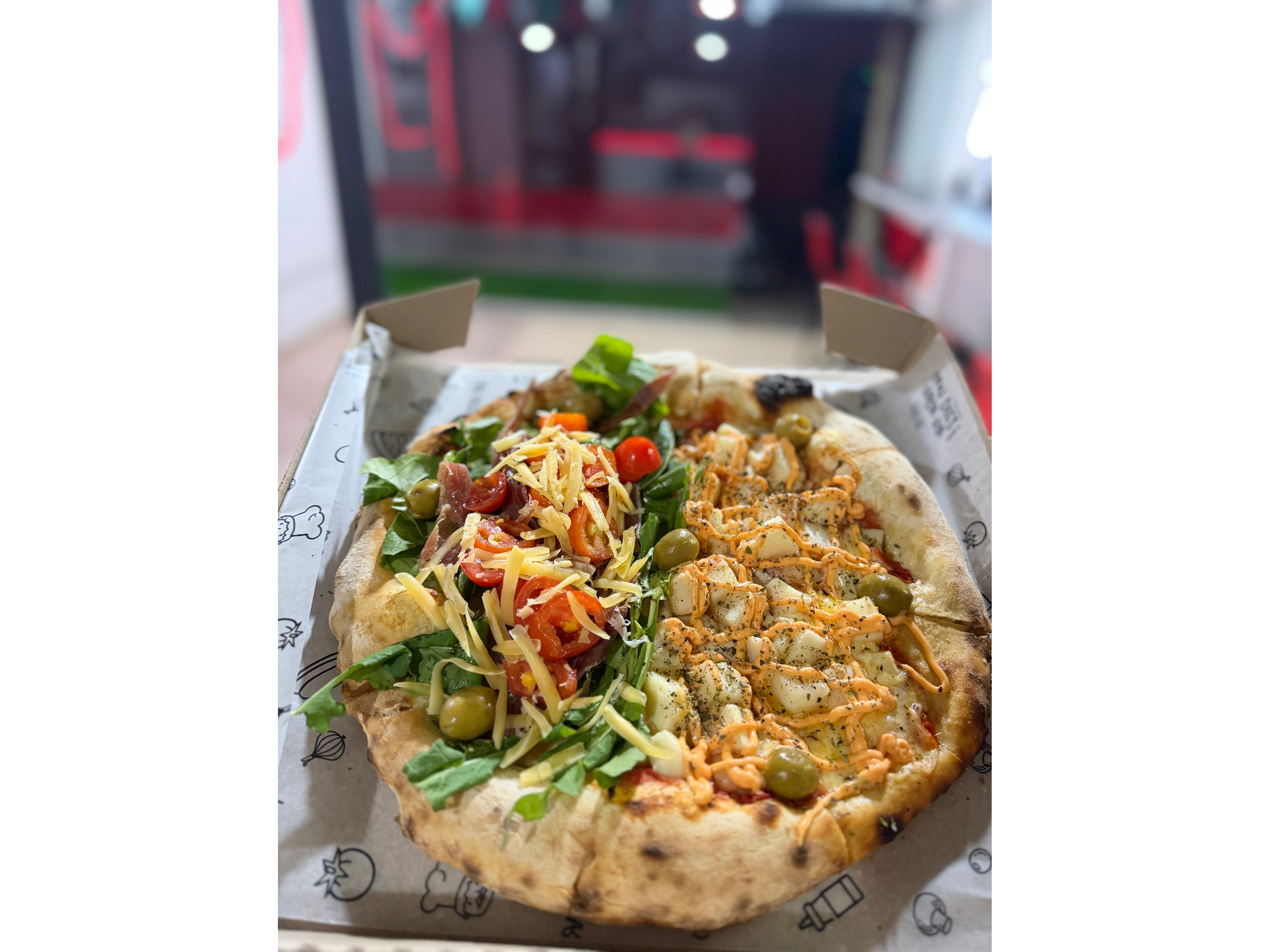 Mitad rúcula mitad palmito