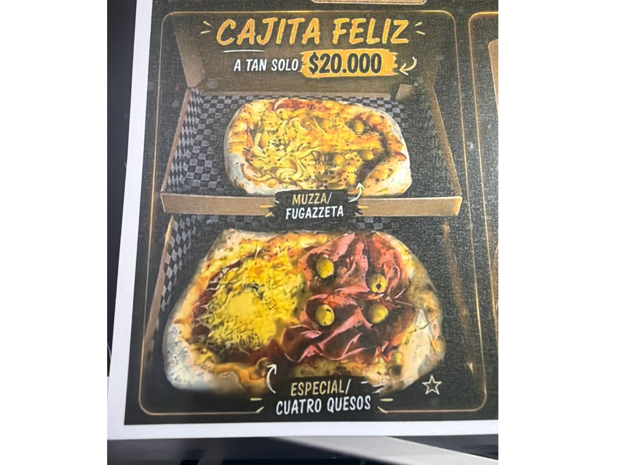 CAJITA FELIZ PIZZAS