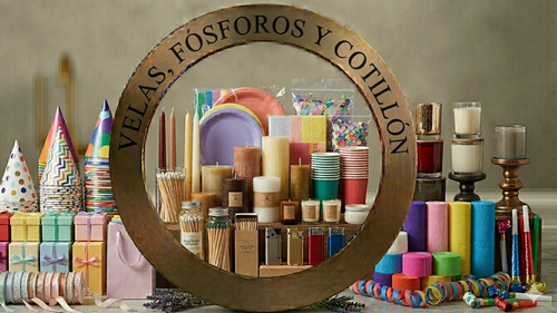 Velas, fósforos, encendedores y cotillón