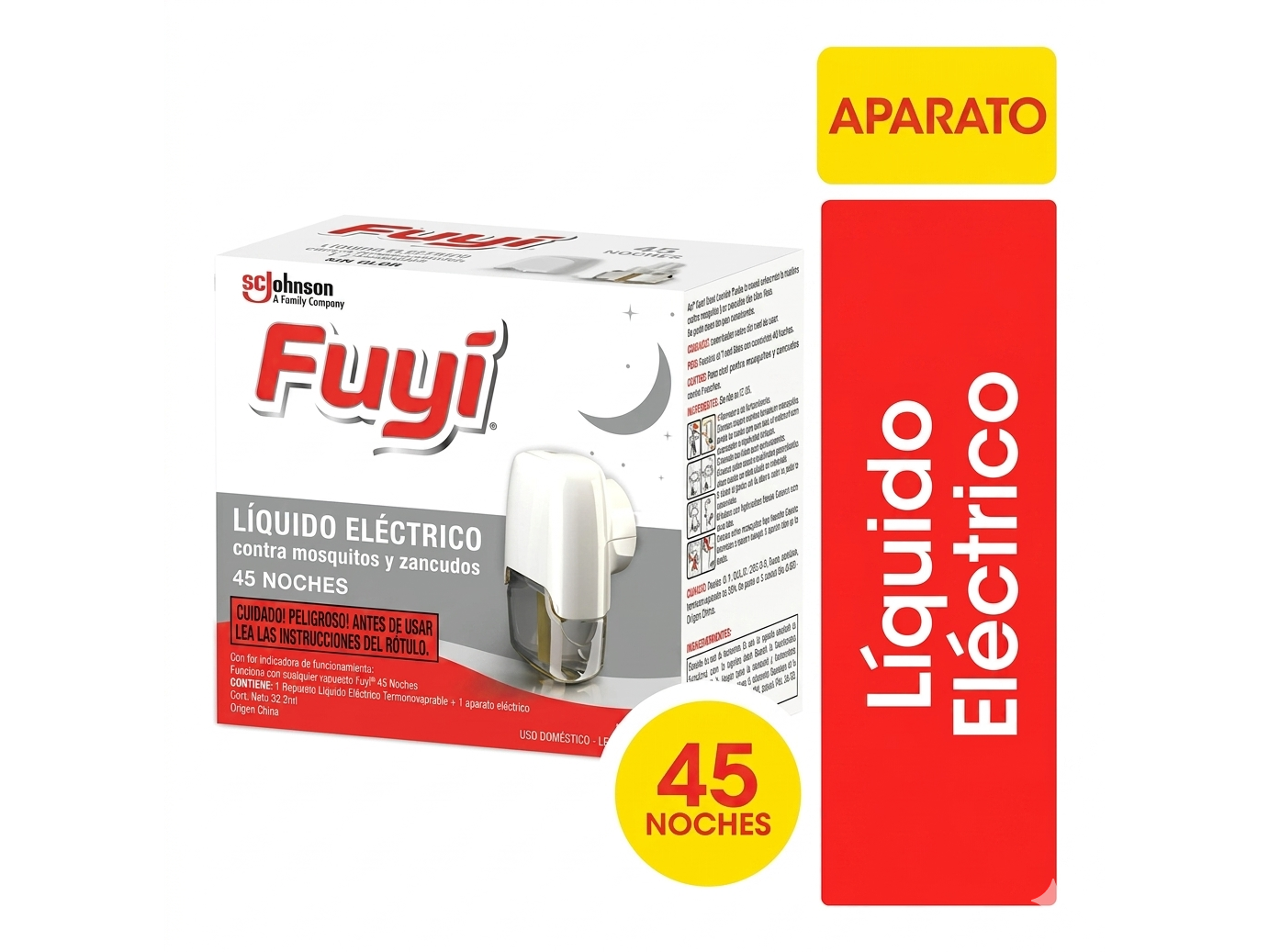 Aparato líquido eléctrico para mosquitos Fuyí (completo)