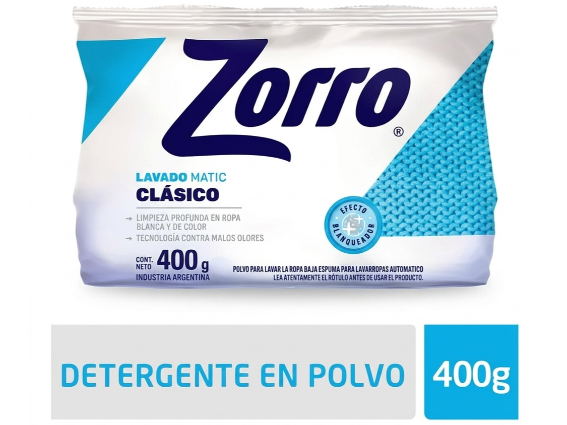 Jabón en polvo Zorro.