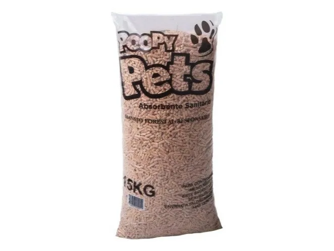 Piedras sanitarias absorbentes maderitas Poopy Pets (pino)