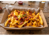 Bandeja de papas, cheddar y bacon