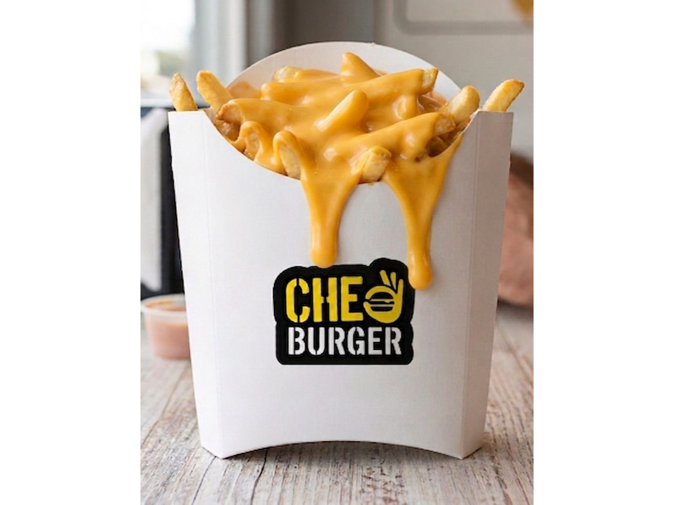 Papas fritas con cheddar