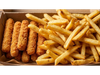 Palitos de pollo + papas fritas