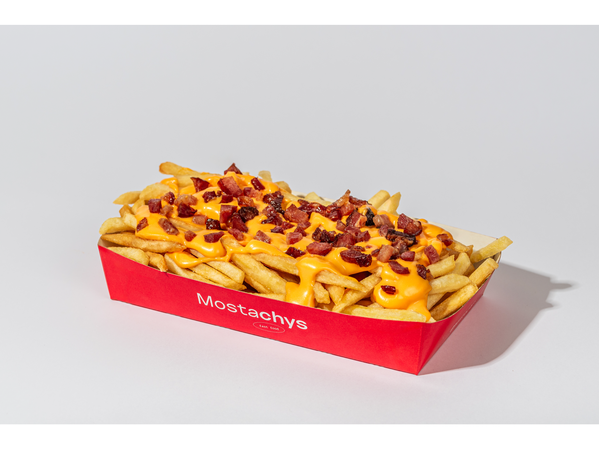 Papas cheddar y bacon