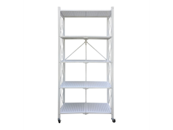 Estante Plegable 5 Pisos Blanco y Negro 158x71x34cm