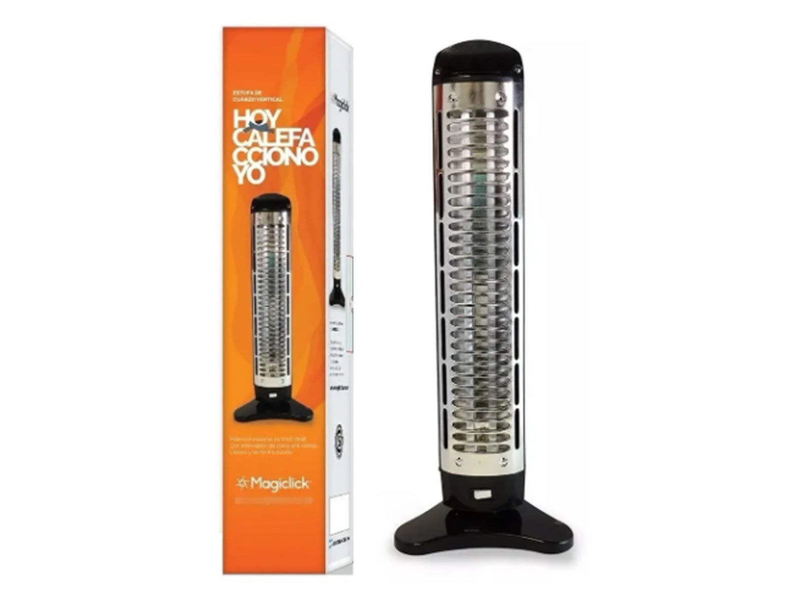 Estufa Eléctrica Vertical Cuarzo 2 Velas 1200w Calefactor