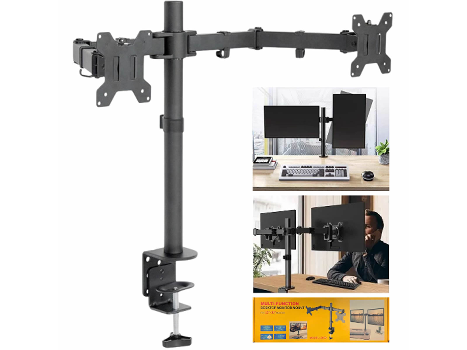 Soporte Monitor doble 15 a 33 pulgadas