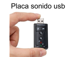 Placa Sonido Usb Externa Grabar 7.1 Pc Tarjeta Sonido