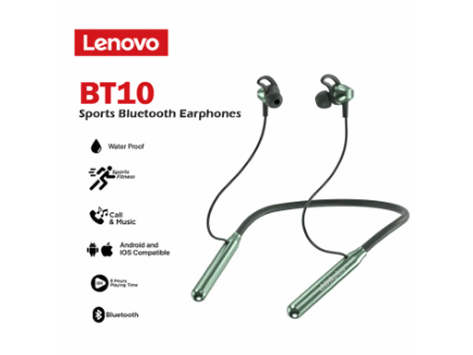 Auriculares Inalambricos Lenovo Bluetooth Deportivo Bt10