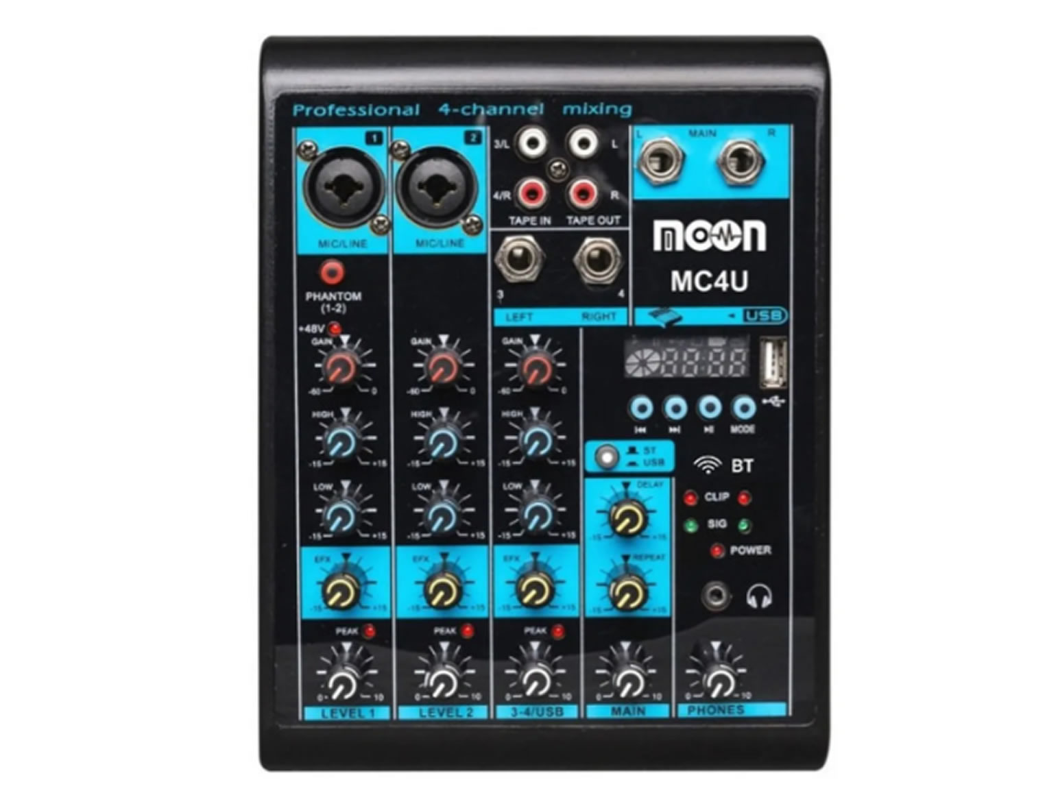 Consola Mixer Mc4u Wireless Efectos Usb Bluetooth