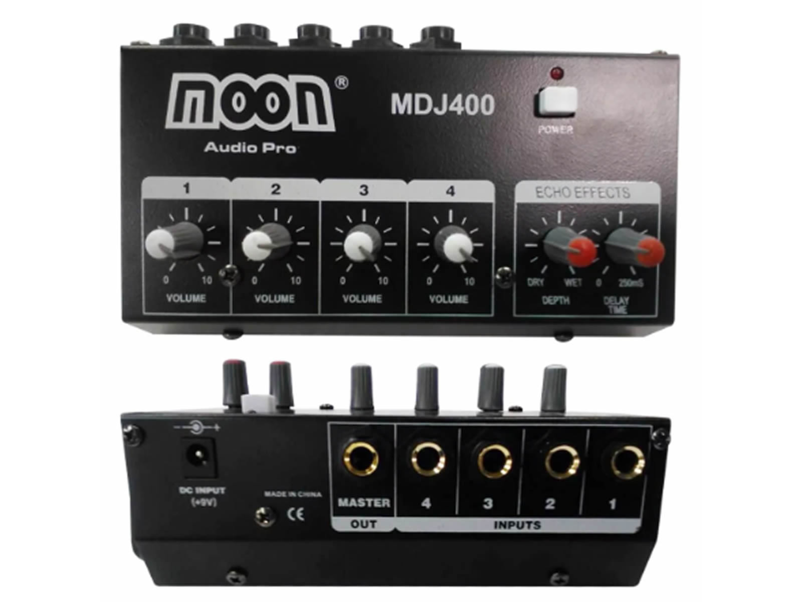 Consola Mixer 4 Canales Sonido Audio Moon Mdj400