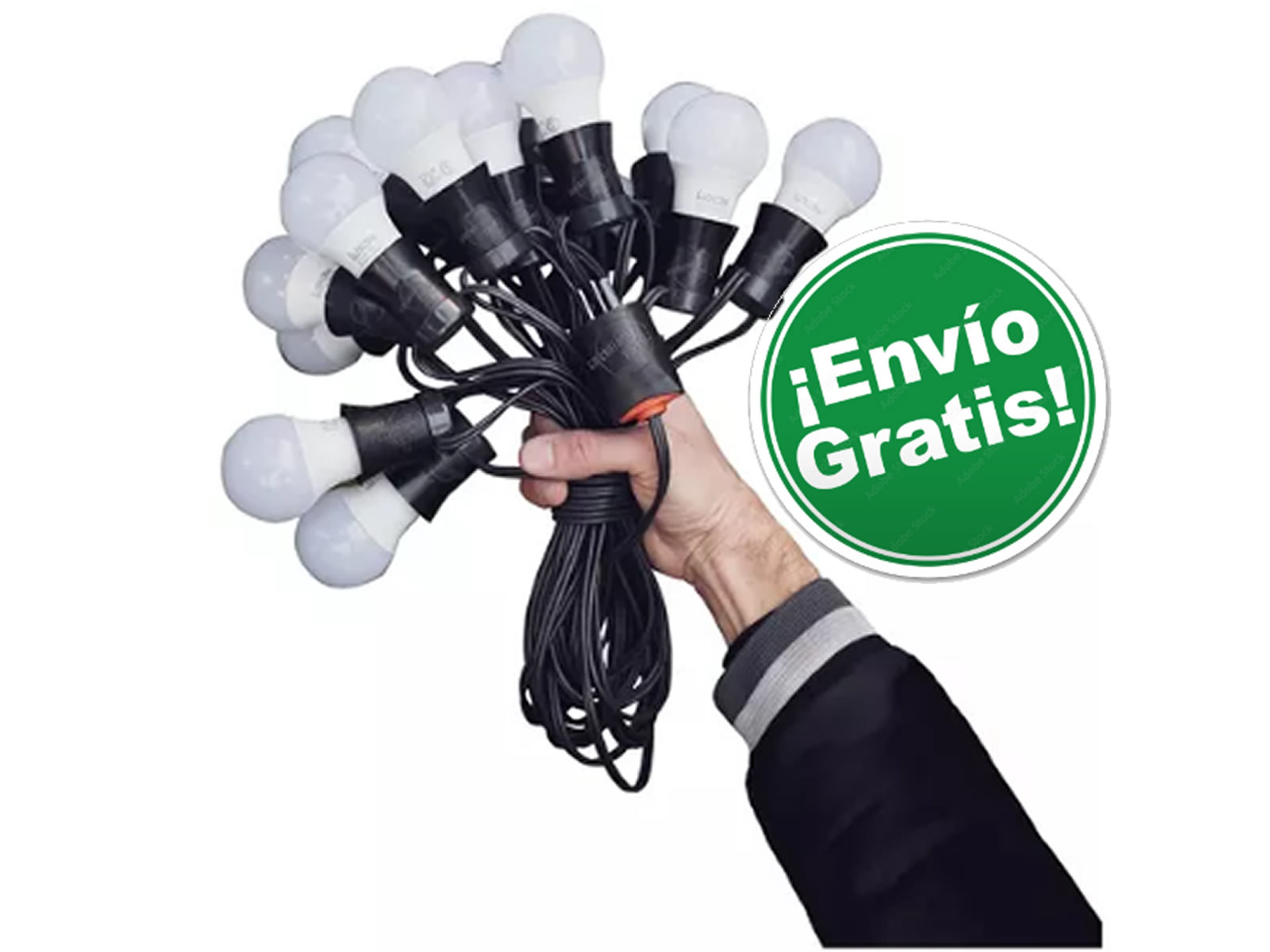 Guirnalda 10 metros + 10 Lamparas Led