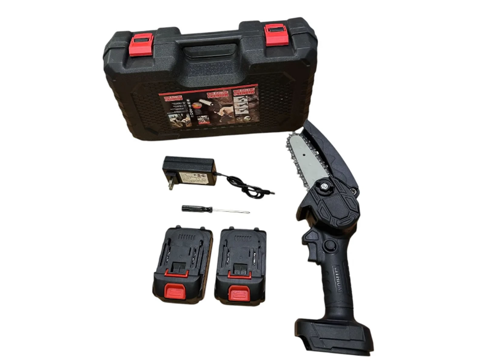 Motosierra Electrica Mini Portatil Con 2 Baterias Podadora