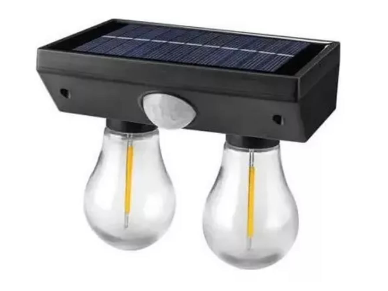 Aplique solar 2 lamparas luz calida