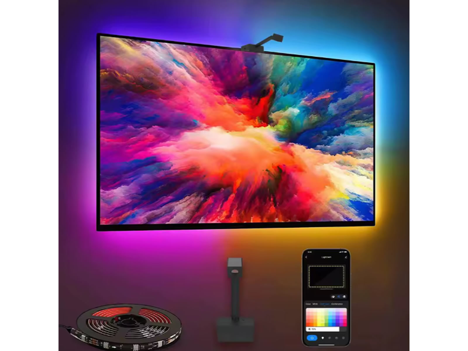 Tira De Led Para Tv Con Deteccion De Color 4mt Wifi