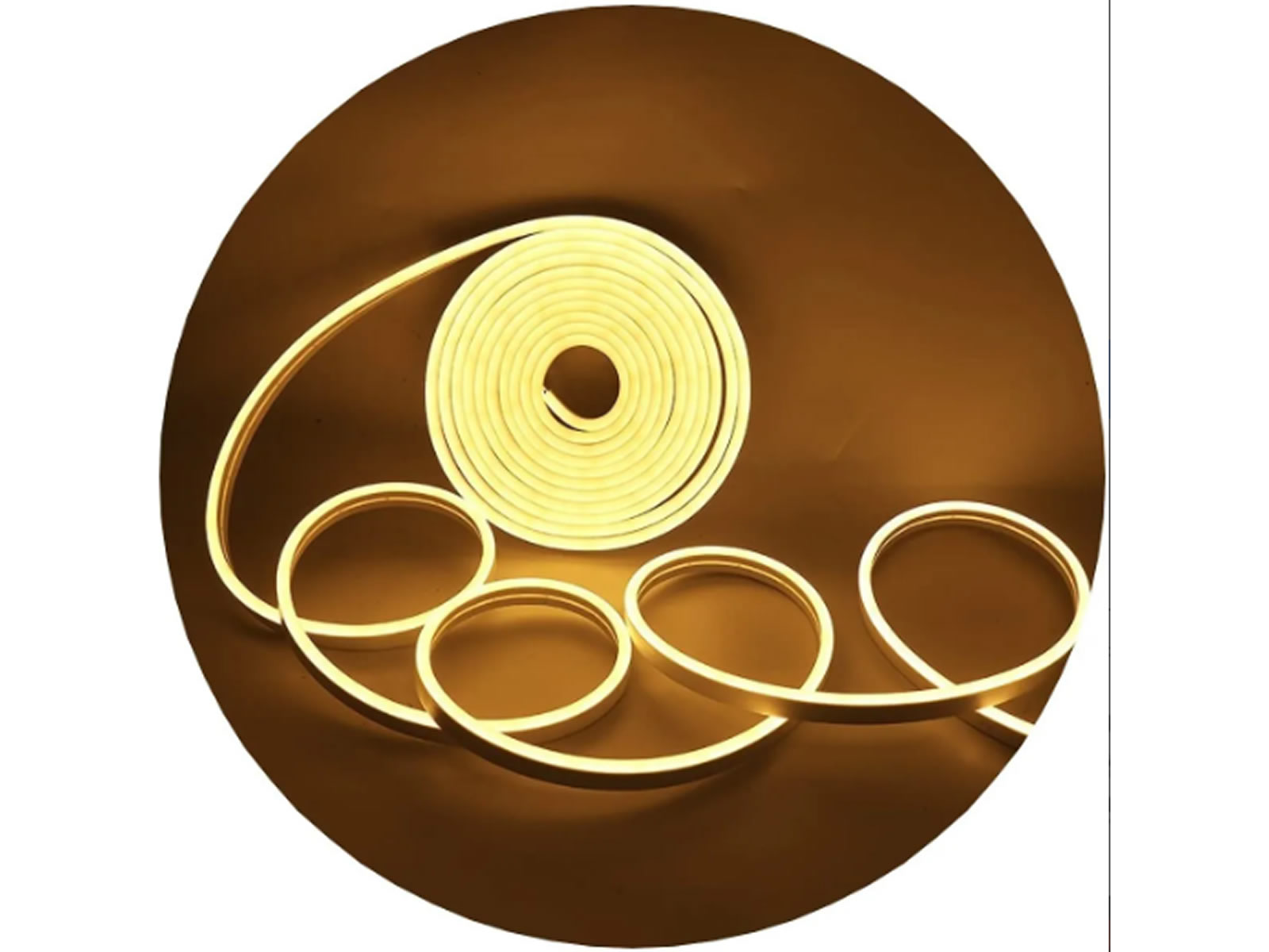 Neon Flex 5 metros  Blanco Calido C/FUENTE