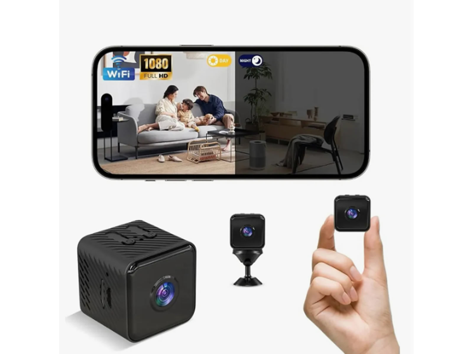 Mini Cámara De Seguridad Inalámbrica Wifi Visión Noctu