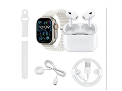 Reloj Smartwatch 2 Mallas + Auriculares Inalambricos