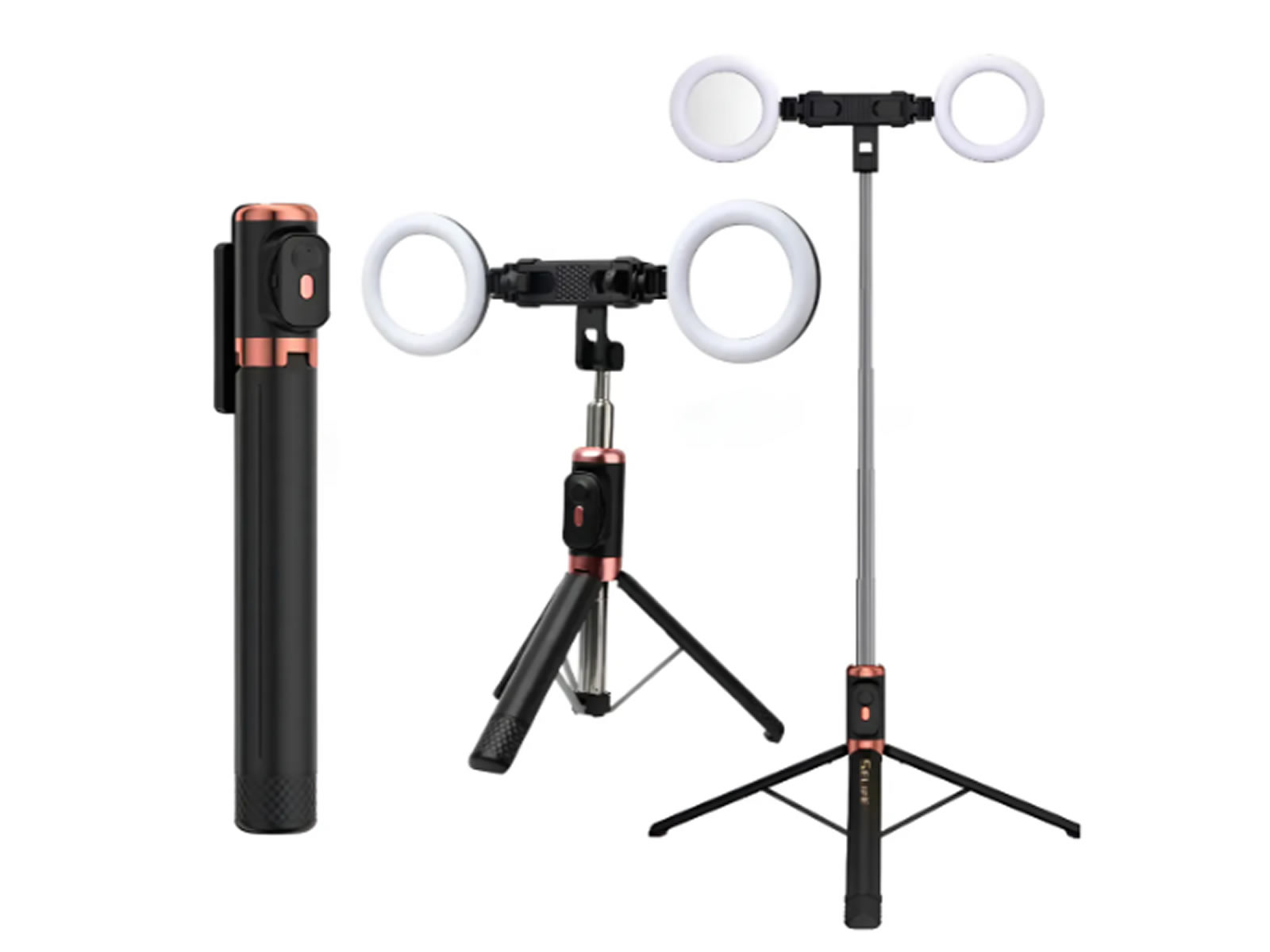 Palo Selfie Bluettoth con aro de Luz