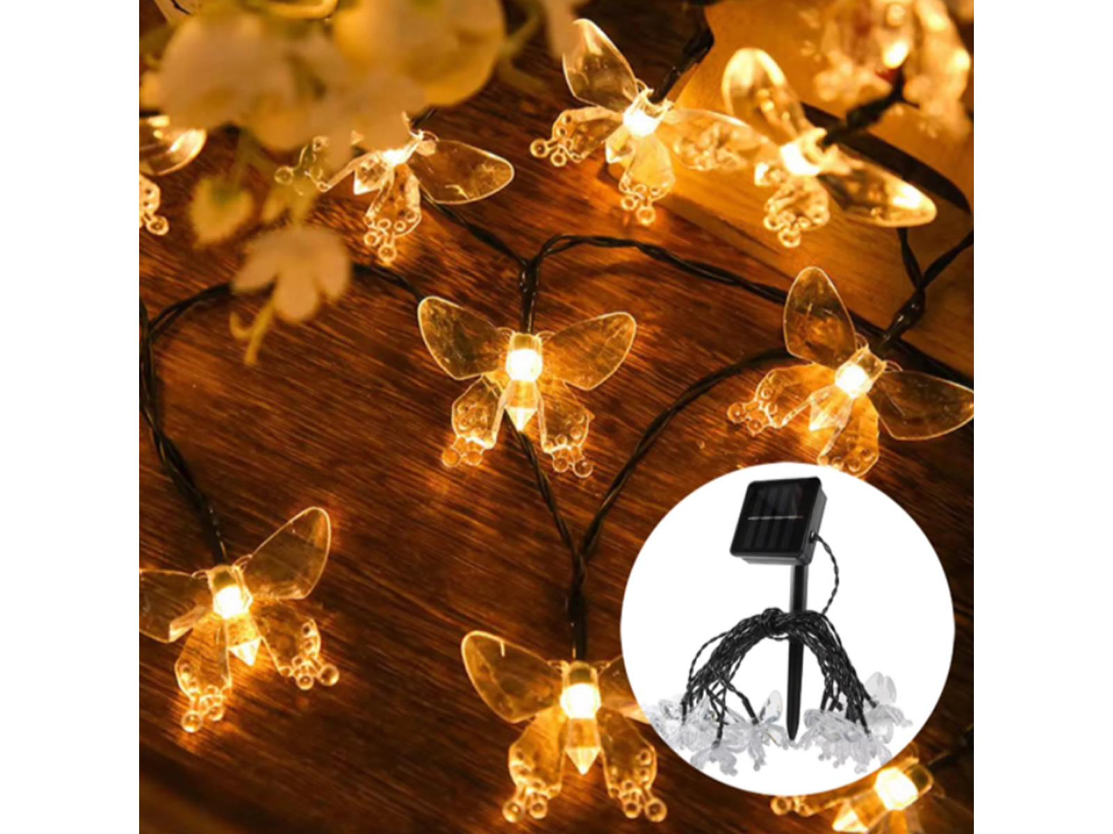 Guirnalda Solar Mariposa 5 metros