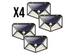 pack x 4 unidades Reflector Solar 100 led