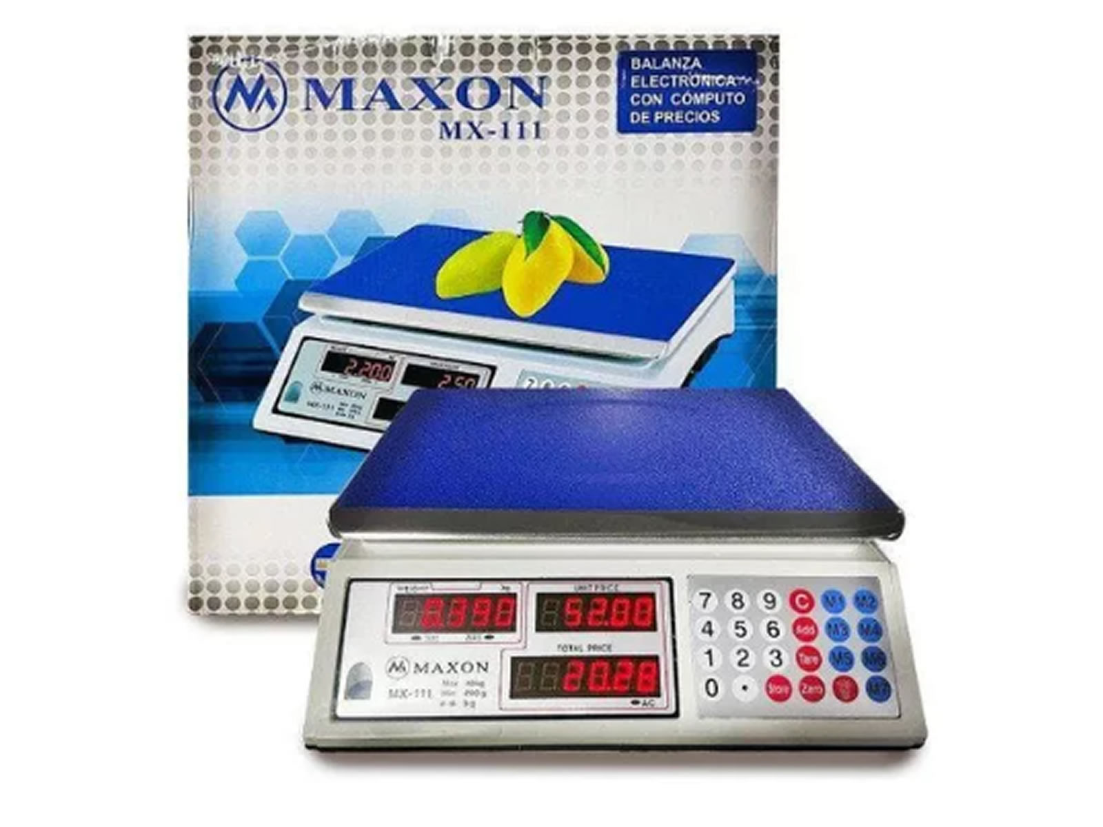Balanza Electrónica Recargable 40kg Maxon Doble Visor