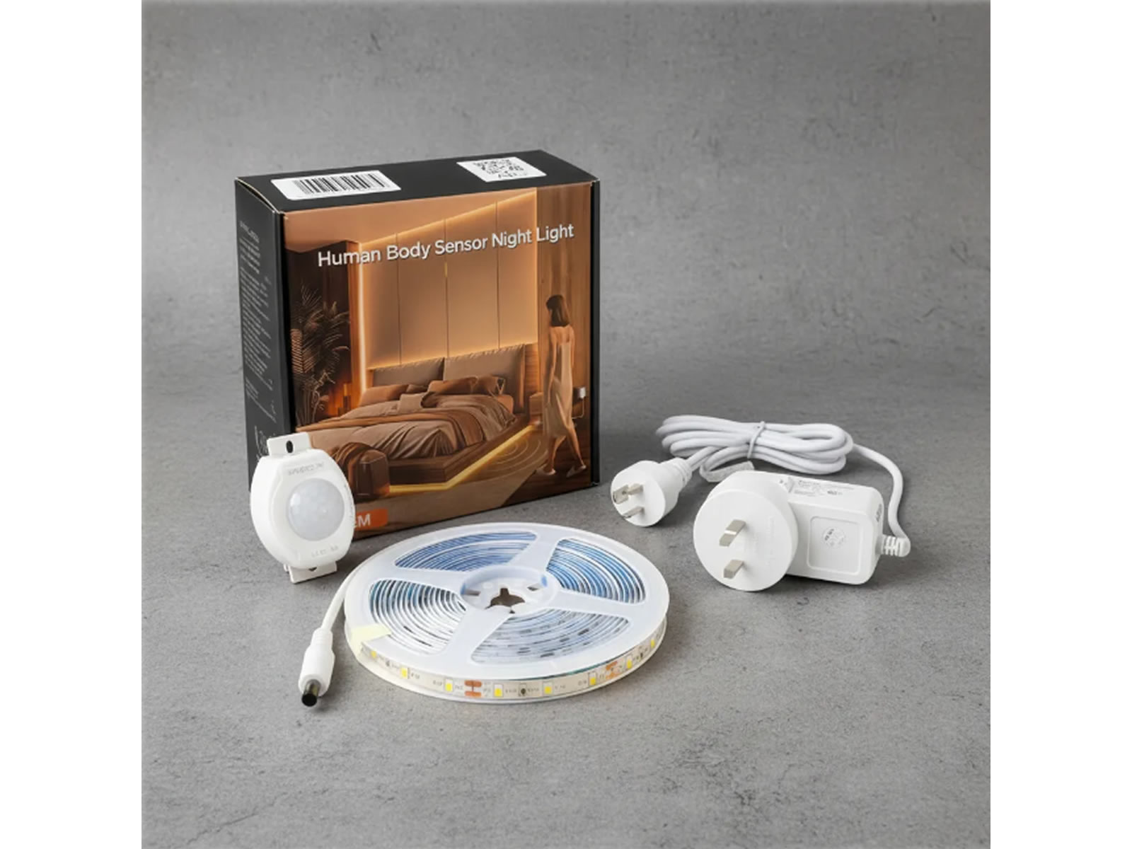 Tira Led Calida C/sensor Movimiento 5 metros