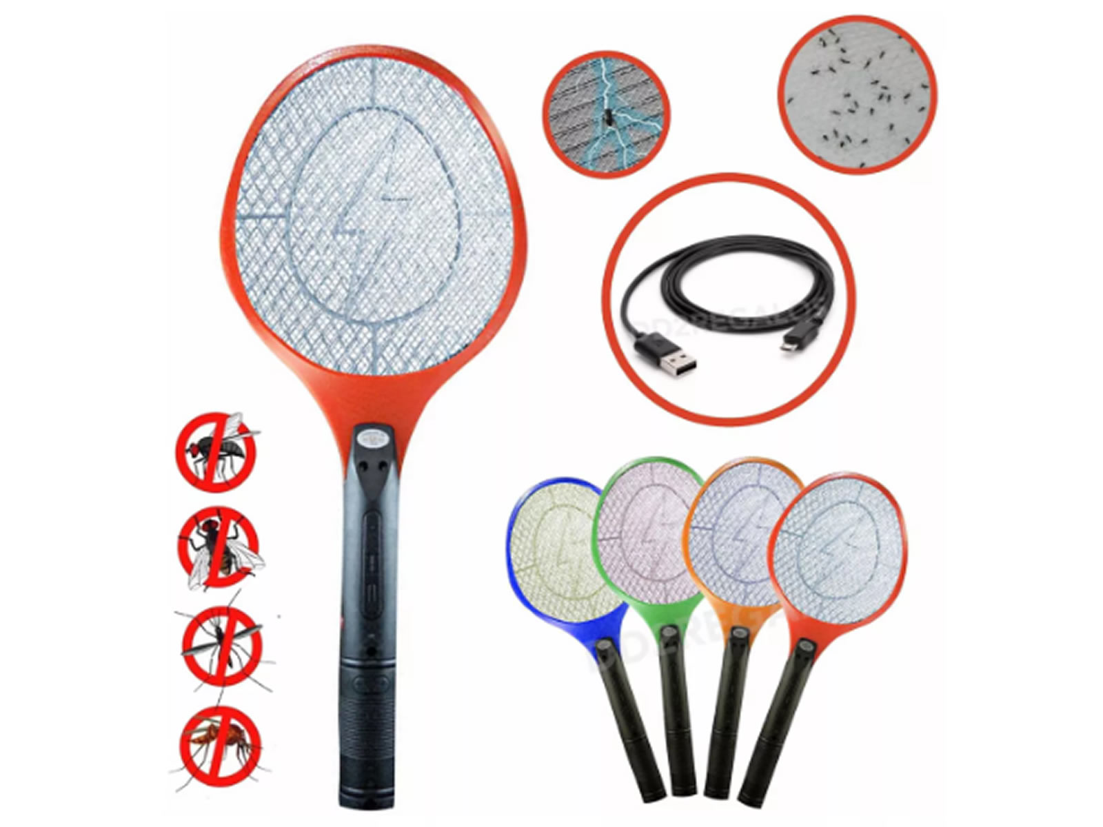 Raqueta Mata Mosquitos con Linterna