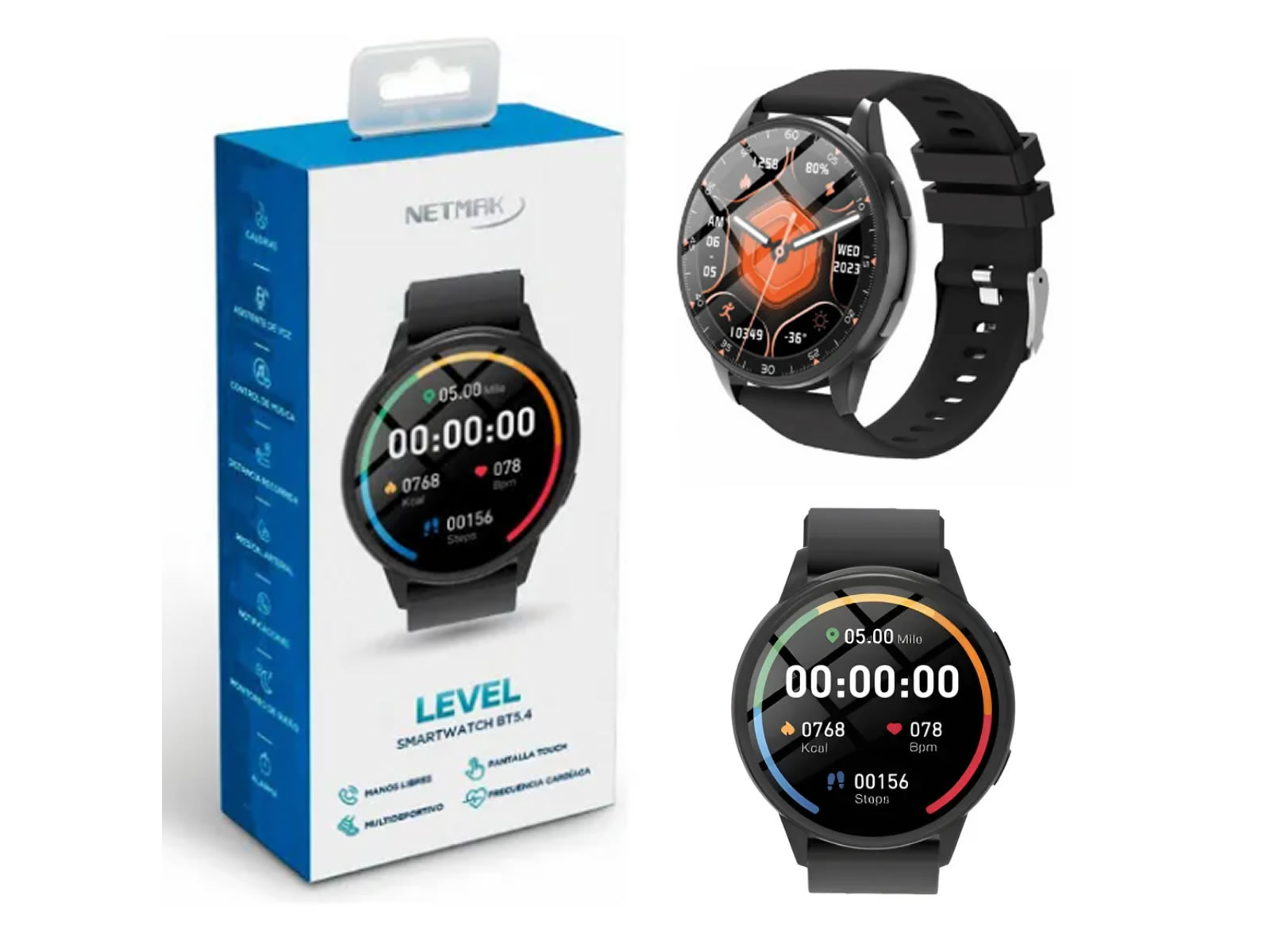 Smartwatch Reloj Inteligente Netmak Level Deporte Smart