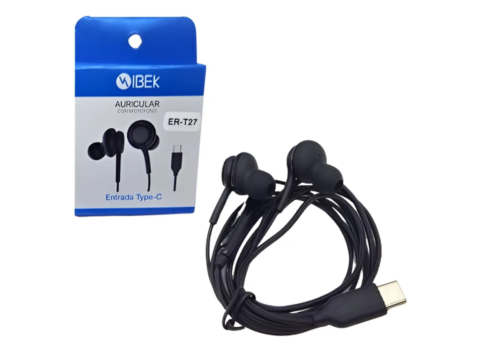 Auricular in ear con cable tipo C