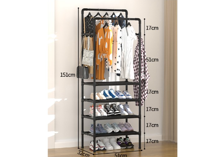 Organizador perchero con zapatero