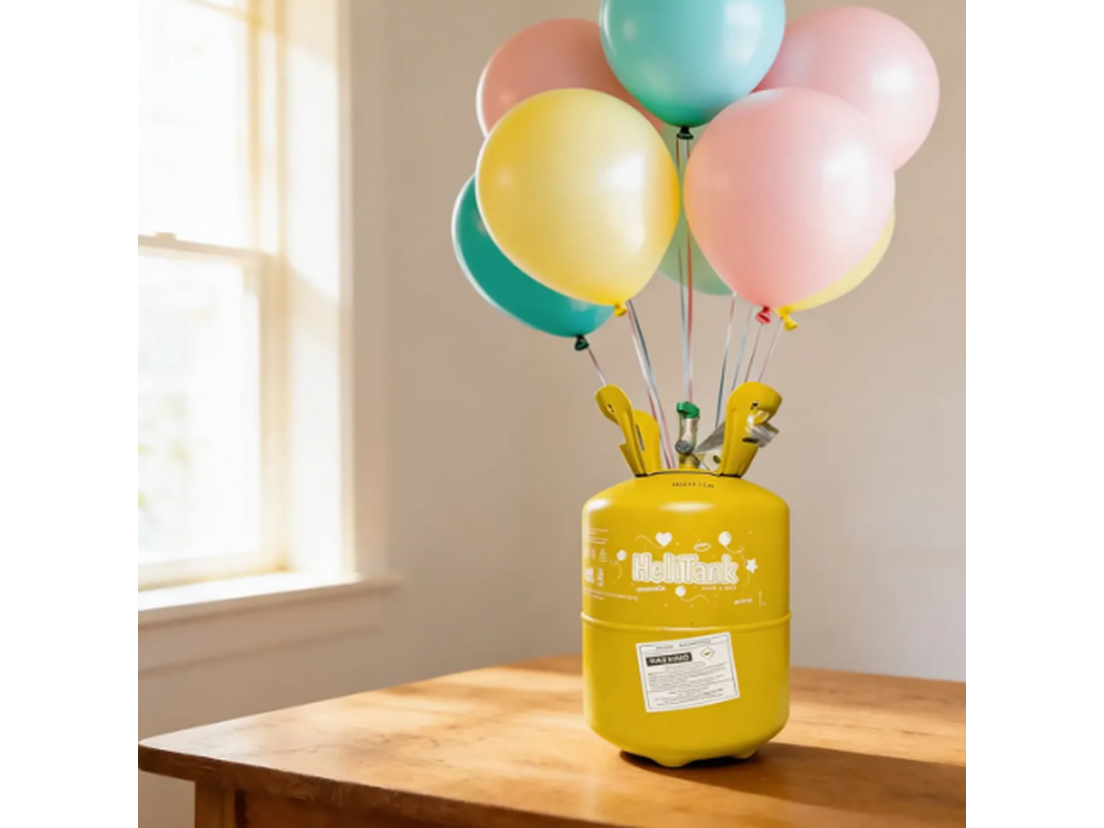 Tanque Helio infla 30 globos de 9 pulgadas