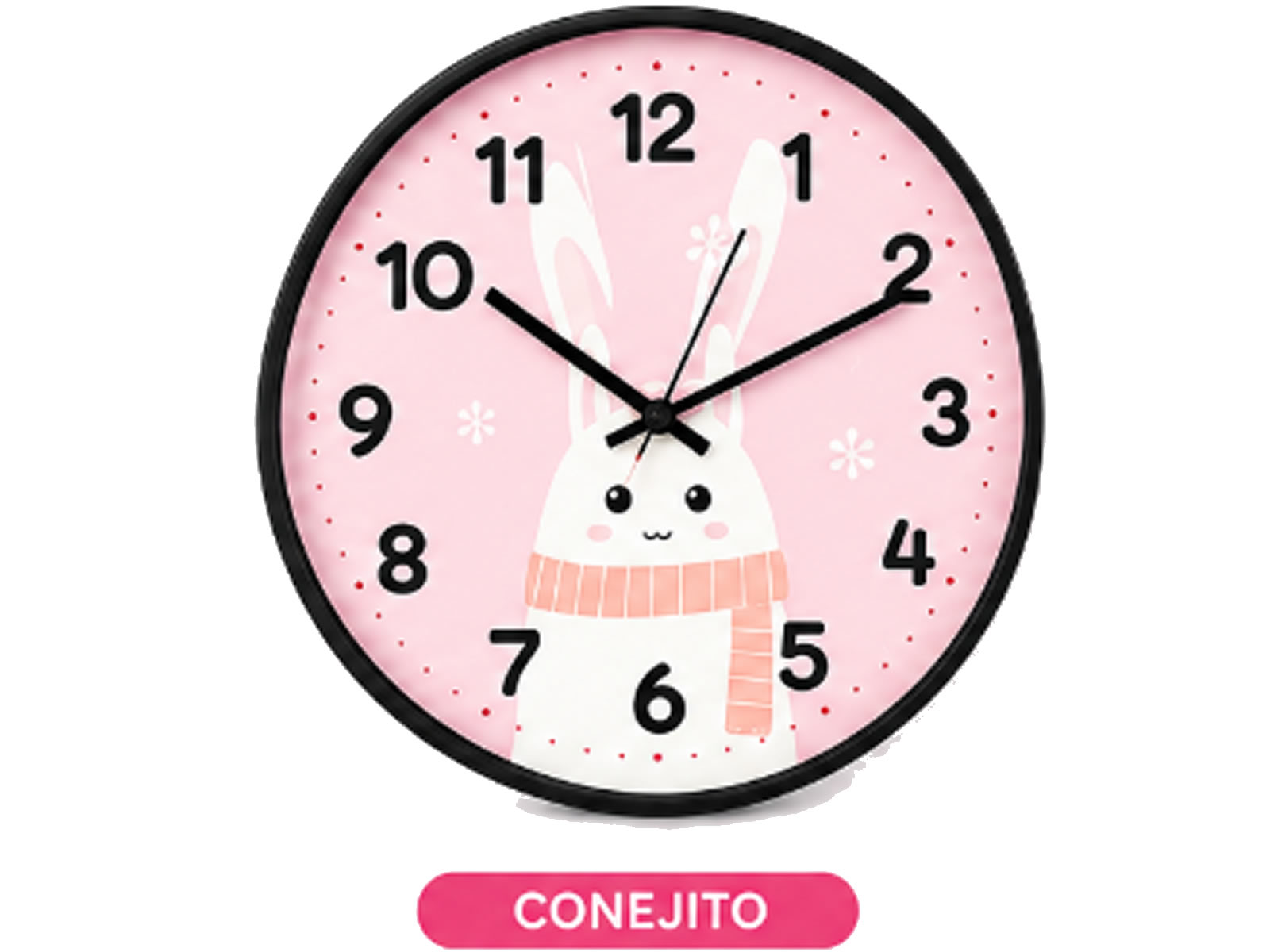 Reloj pared 30 cm Conejito