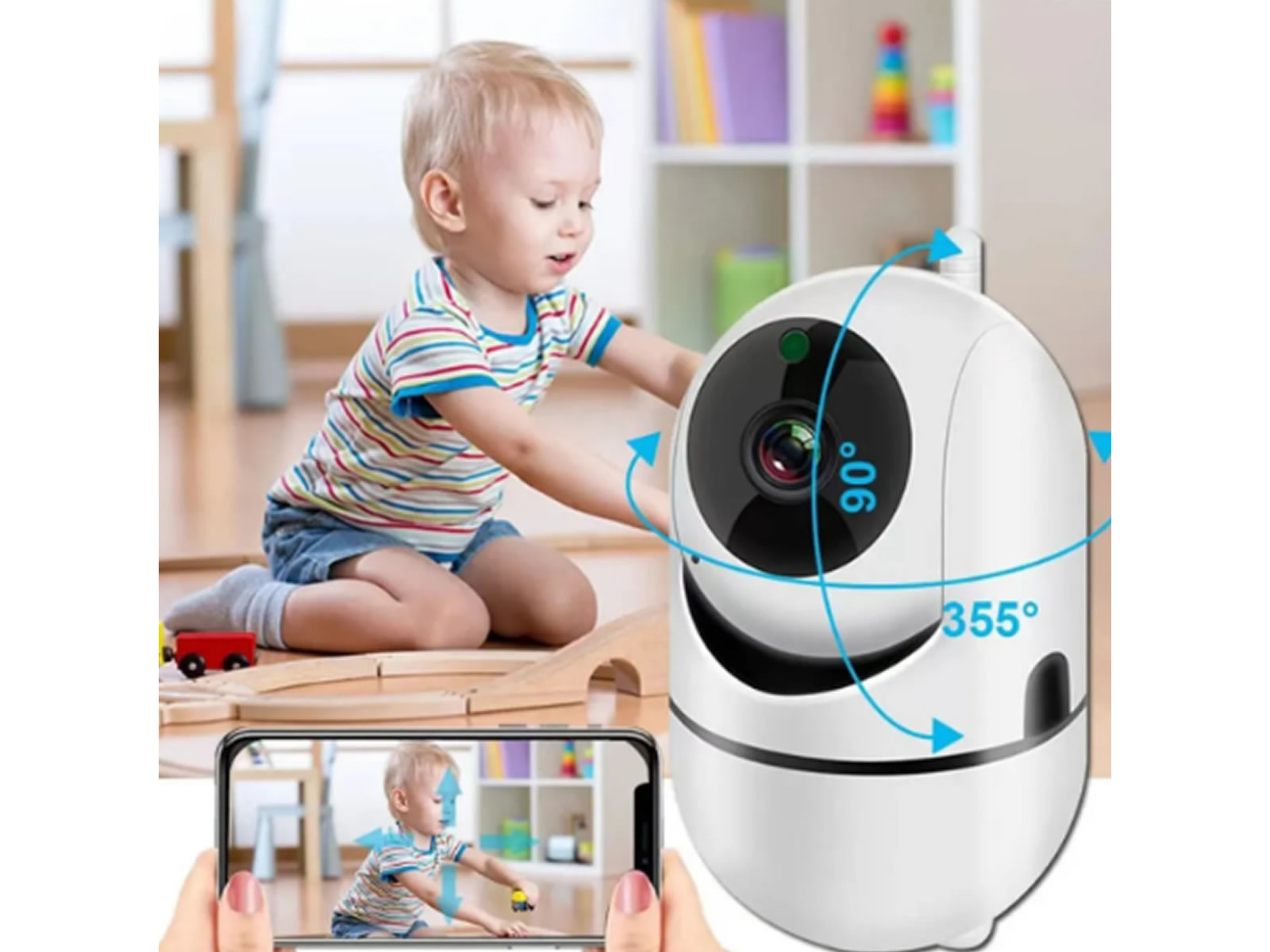 Camara Seguridad Ip Full Hd Wifi Vision Nocturna Motorizada 360