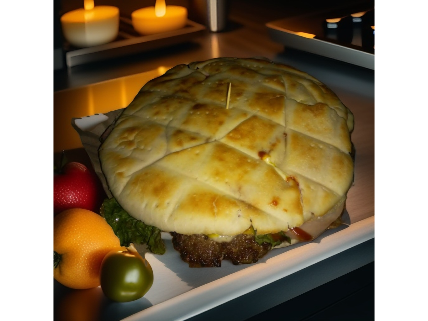 HAMB. EXTRA GRANDE COMÚN C/PORC. DE PAPAS de EL PELICANO