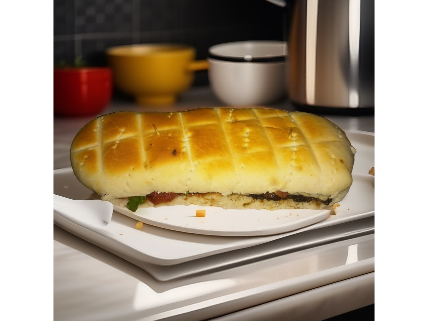 LOMO PAN ARABE CON PORC. DE PAPAS