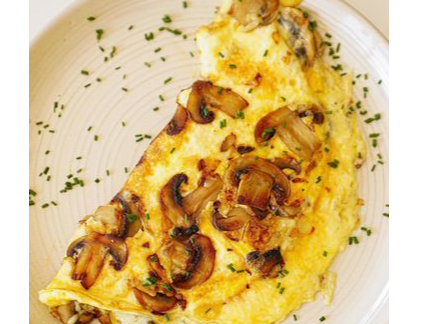 Omelette de Queso y Champiñones