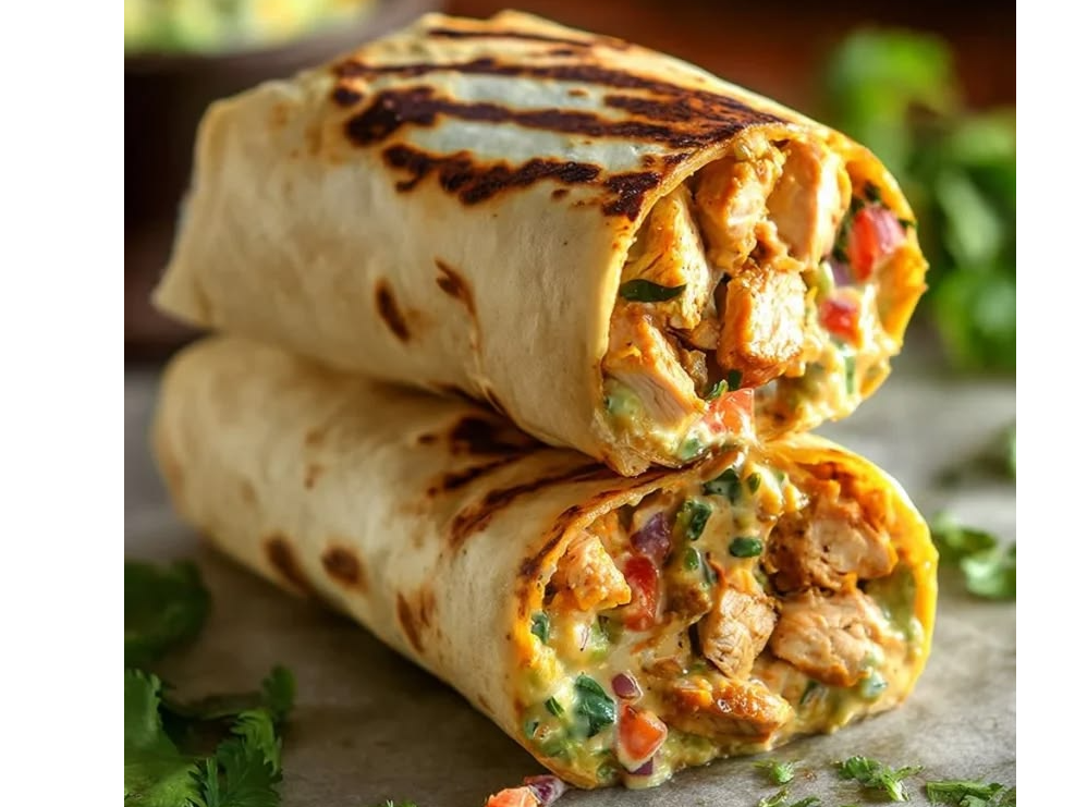 Rolls de Pollo con Verduras Salteadas
