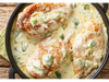 Pollo con Salsa de Verdeo y Champiñones