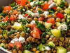 Ensalada de Lentejas y vegetales cubeteados