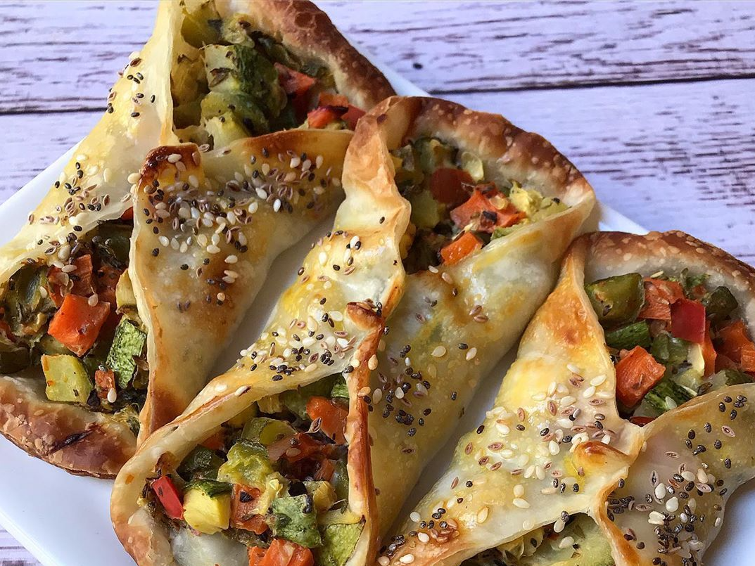 Panqueques de Quinoa rellenos con vegetales