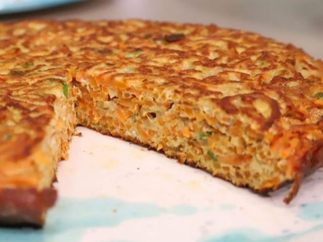 Tortilla de Zuquini  Zanahoria Cebolla Morada 9/3