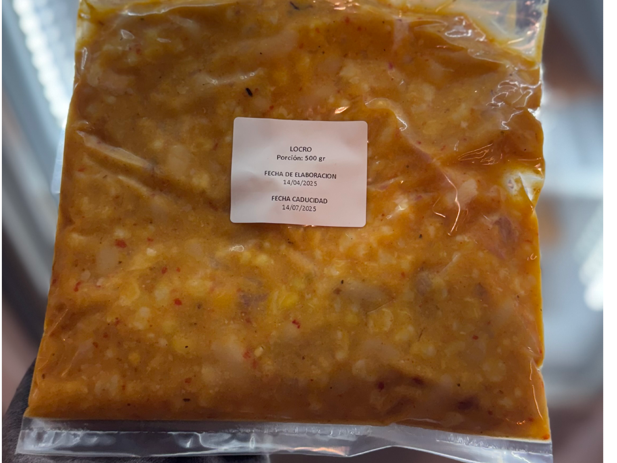 Locro congelado al vacío