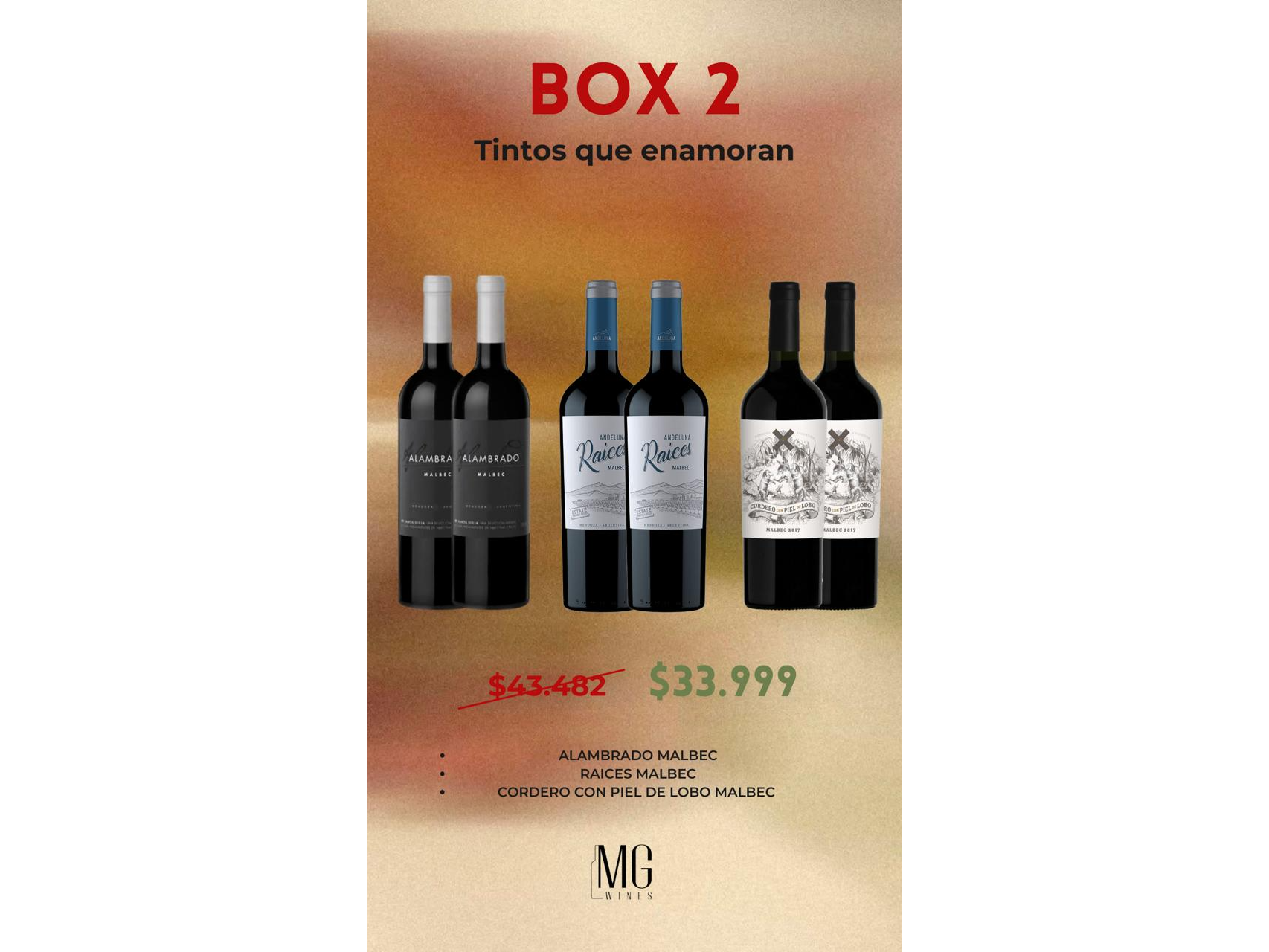 BOX 2  TINTOS QUE ENAMORAN