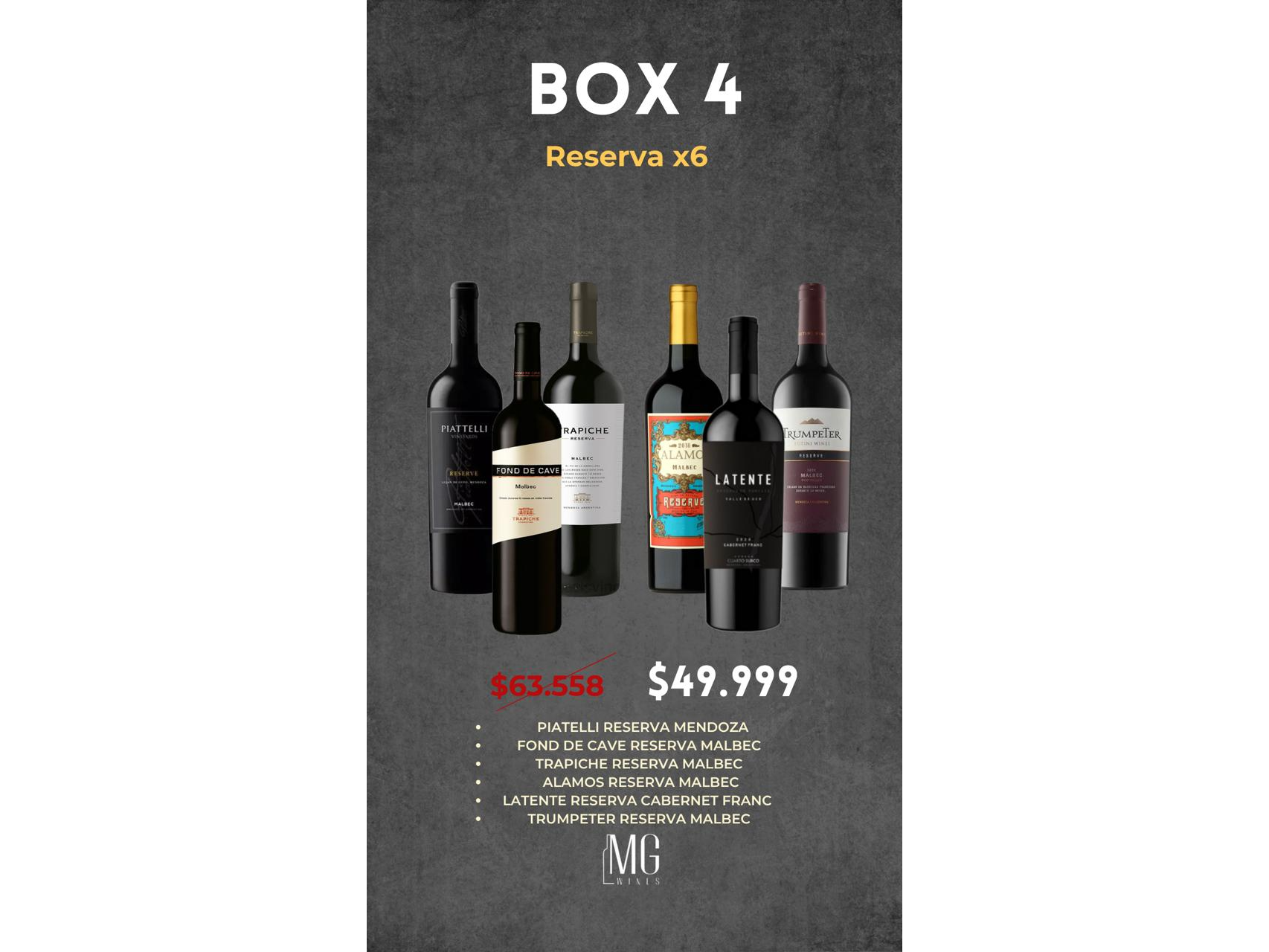 Box 4:  Reservas x 6
