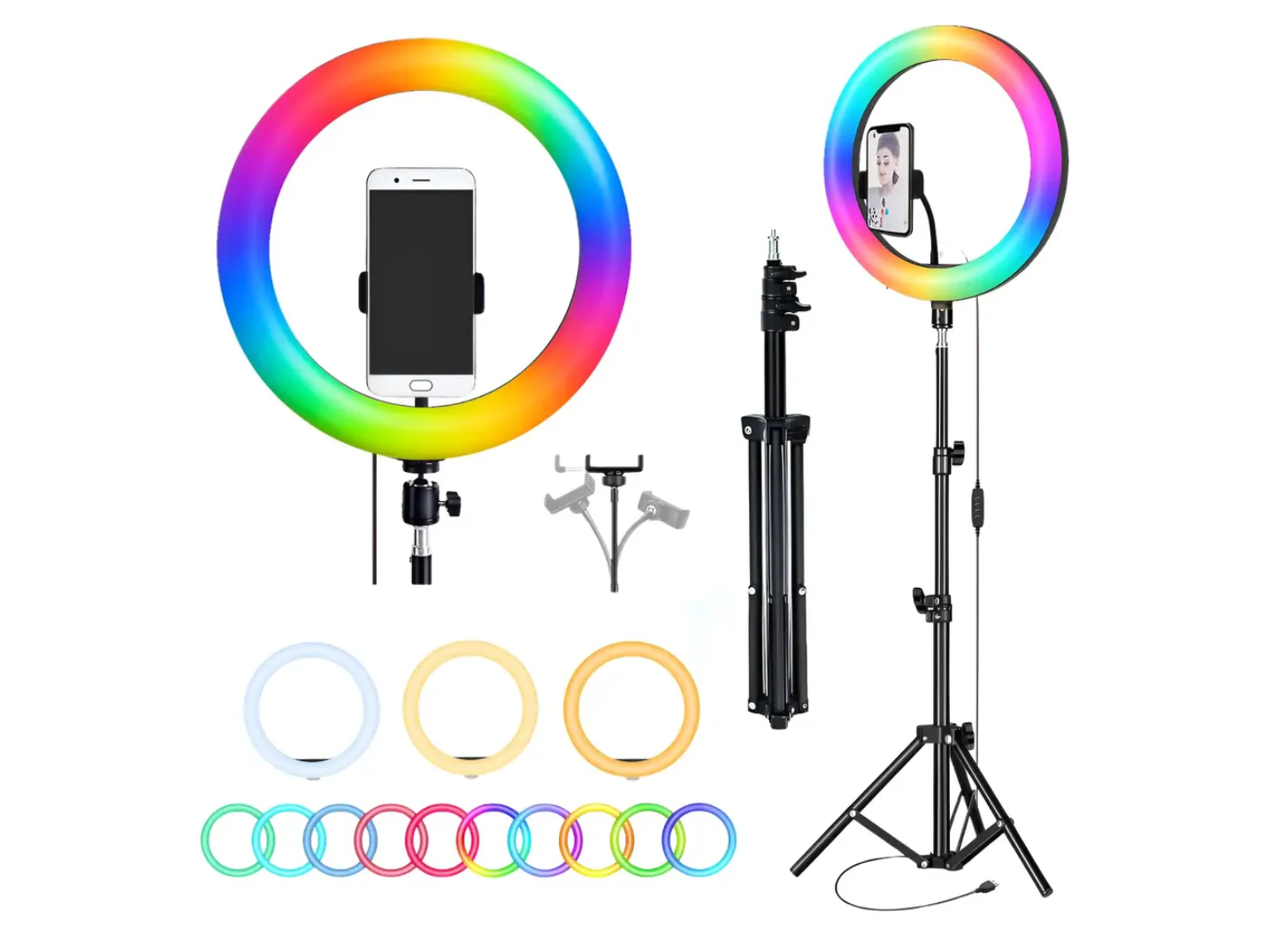 ARO DE LUZ RGB CON TRÍPODE